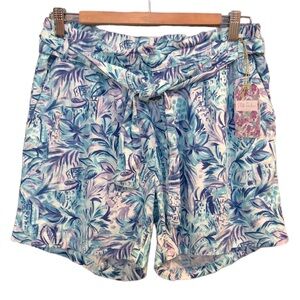 Stella Parker Pam palm shorts linen blend size S